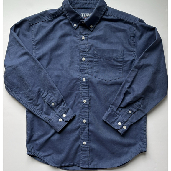 Bundle of 2 Boys Size Large Blue Oxford Button Up Dress Shirts | Semi-formal - Picture 3 of 13